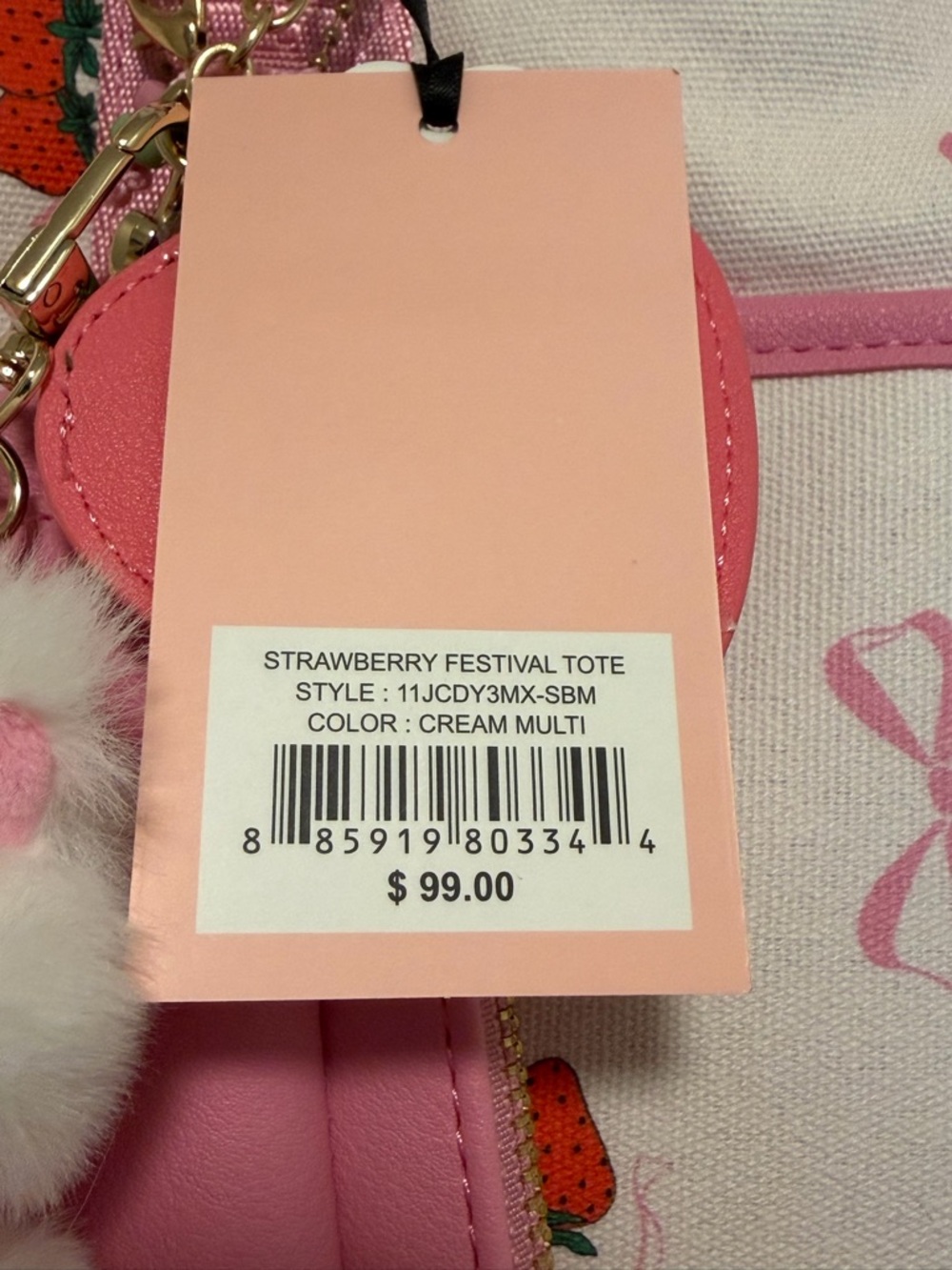 Juicy Couture Retro Strawberry Festival Tote NWT - Picture 12 of 14
